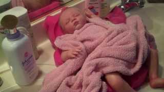 Reborn Penelope's first bath