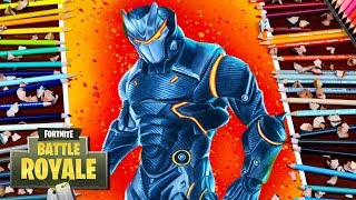 Drawing Fortnite Battle Royale Omega - Full Armor level 100 Tier MAX skin UPGRADED How to Draw Omega