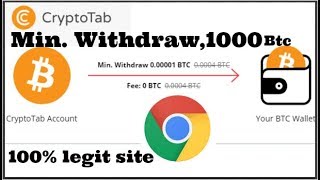 How Free Earn BitCoin With CryptoTab,100% Legit Site,Withdraw Limit  Very Small,urdu/hindi
