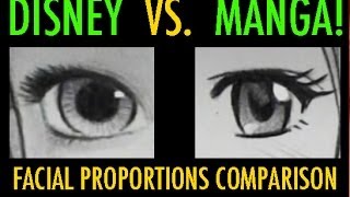Disney Vs. Manga: Facial Proportions Compared