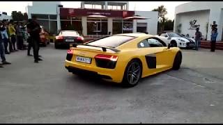 FERRARI 458 SPYDER , AUDI R8 V10 , JAGUAR F-TYPE , FERRARI CALIFORNIA T || LOUD EXHAUSTS