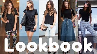 Black T-Shirt Outfits Ideas Trend 2019 Lookbook | How to style black tshirt