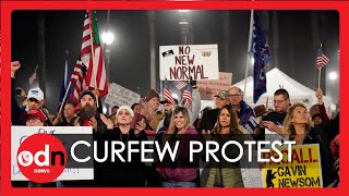 'Recall Newsom' say Trump Supporters lining the streets in Huntington Beach despite Covid cases