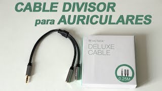 CABLE DIVISOR PARA AURICULARES | Splitter 3.5mm para compartir música(Victeck cable deluxe) review