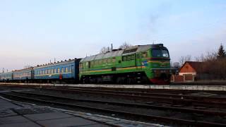 UZ M62 1103 engine startup in Солотвино / Solotvyno