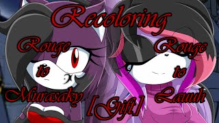 Recoloring Rouge and Knuckles to Lauuh and Murasaky [Gift]