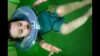 Cynan's first unassisted swim-Hydrotherapy