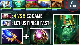 4v5 AND THEY THOUGHT IT'S OVER But.. Octarine Scepter Wraith King Epic Pro Teamwork WTF Dota 2