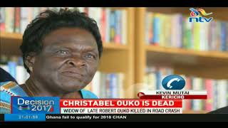 Christabel Ouko, widow to Robert Ouko, killed in road crash