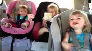 Baby wakes up dancing!!!!!! Hilarious!!!! Three sisters ages 1,2, and 3