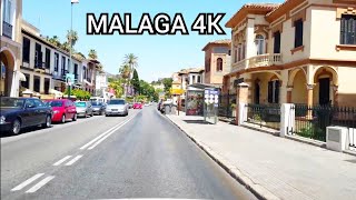 4K- Driving MALAGA downtown, Andalusia, Spain ??
