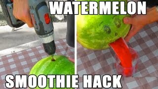 Watermelon smoothie hack in 2 minutes- No mess