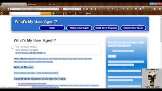 How to change/spoof your user agent.