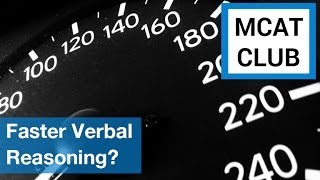 Faster ways to finish MCAT verbal reasoning passages?