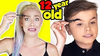 I TRIED FOLLOWING A 12 YEAR OLD KIDS MAKEUP TUTORIAL | NICOLE SKYES