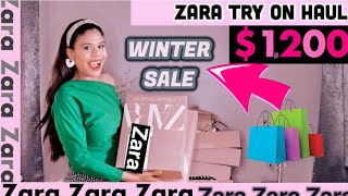 I SPENT $1,200- ZARA TRY ON HAUL\WINTER SALE
