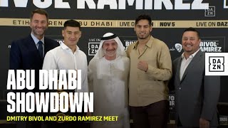 LIGHT HEAVYWEIGHT FACE OFF! Dmitry Bivol and Zurdo Ramirez meet for the first time!