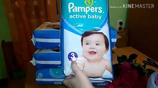 Распаковка Подгузники Pampers Active Baby Размер 3 (6-10 кг) 208  шт из  Rozetka.com.ua