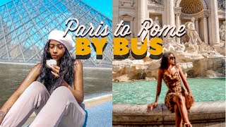 I Took a 40$ Bus from PARIS?? to ROME??