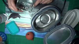 ультразвук с бензином чистка механизма часов!fast watch  movement cleaning!
