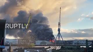 UK: Blaze breaks out at Belfast’s dock area