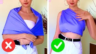 Ways to Put On a Scarf Like a Pro || Cool Outfit Ideas And Hacks