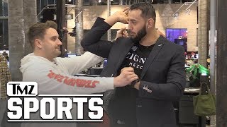 UFC's Dominick Reyes Shows How to Counter Jon Jones Elbow on TMZ Staffer | TMZ Sports