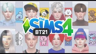 The Sims 4: Create A Sim | Humanization BT21 (Characters BTS)