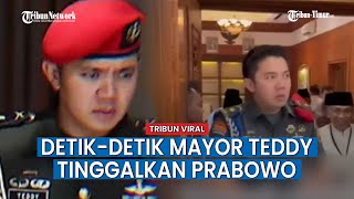 Reaksi Mayor Teddy Tinggalkan Prabowo karena Naik Jabatan, Mata Berkaca kaca Pegang Tas Besar