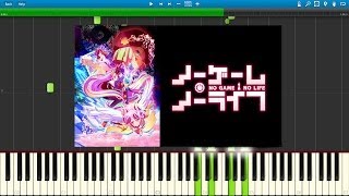 No Game No Life OP - This Game (Piano Tutorial) [Synthesia] + Sheet Music + MIDI