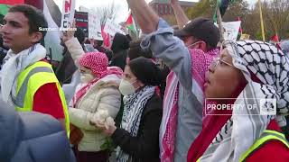Ribuan Massa Demo Bela Palestina di Depan Gedung Putih