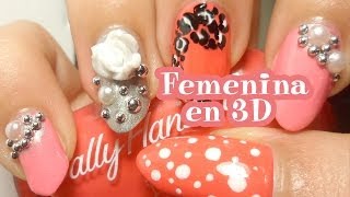 Nail Art - Diseño de uñas Femenina en 3D estilo Gyaru Japonés
