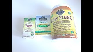 IHERB: Garden of Life, RAW Enzymes, Fitbiotic, RAW Fiber (Сырая клетчатка, энзимы) - Видео обзор