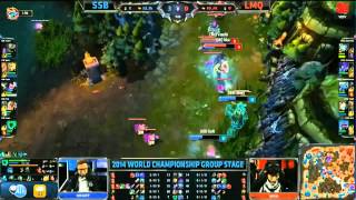 LMHT [26-09-2014] SSB vs LMQ Chung Kết Thế Giới Mùa 4 Bảng C