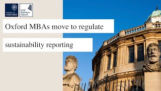 Oxford MBAs move to regulate sustainability reporting