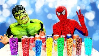 Мультик  Учим цвета Цветные конфеты Щенячий патруль Hulk and Spiderman супергерои