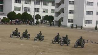 Motorcycle Drill by JGSDF 陸自偵察隊によるオートバイドリル