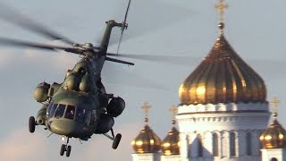 Вертолет Ми-171Ш заход с Крымского моста и взлет с ДБР-481