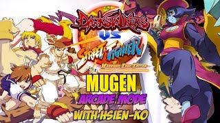 Darkstalkers vs Street Fighter M.U.G.E.N: w/ Hsien-Ko Arcade Mode