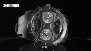 newest style skmei 1355 Chronograph Men Sports Quartz Watch