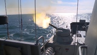 Отработка элементов курсовой задачи К-2 экипажем МАК «Волгодонск» Каспийской флотилии