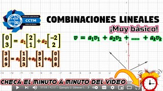 ????¿Qué son las combinaciones lineales? | Ejemplos 2D y 3D | Intro |¡Muy básico! | Álgebra Lineal
