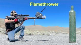 flamethrower at a Full Oxygen tank