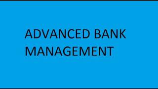 Advanced Bank Management