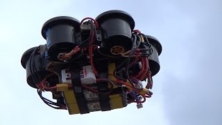 Electric Jet Multicopter I6 EDF - 2nd flight, Crash - 3.5kg hexa, WKM