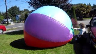 168 inch beach ball inflation