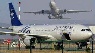 Airbus A330-200 "SkyTeam" Korean Air взлёт во Владивостоке