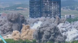 Гостелевидение КНДР показало подрыв здания офиса связи Севера и Юга