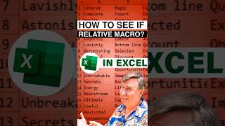 Excel - Indicator if Macro Recorder is Relative or Not - #shorts