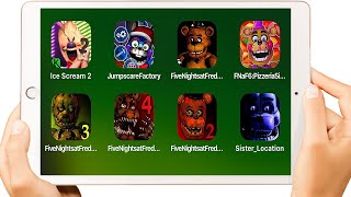 Ice Scream 2,Jump Scare Factory,Five Nights at Freddy's,FNaF 2,FNaF 3,Sister Location,FNAF 6